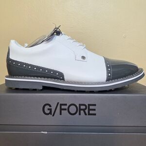 G/Fore Cap Toe Gallivanter Golf Shoes White Grey G4MS21EF04 G4 Men's Size 10.5